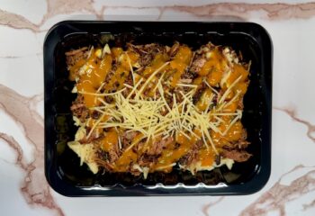 Carolina BBQ Turkey Thigh Burnt Ends Mac N Cheese