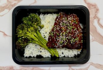 Honey Ginger Salmon, Rice, & Broccolini