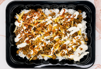 Onion Swiss Burger Bowl